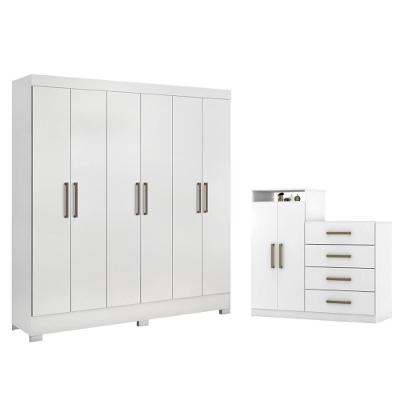 Jogo De Quarto Roupeiro E Comoda Bona Branco