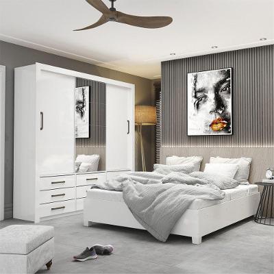 Quarto Completo Com Cama De Casal Anjos Plus Branco