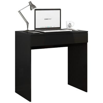 Mesa Escrivaninha Bp 100% Mdf 80cm Com 01 Gaveta Preto