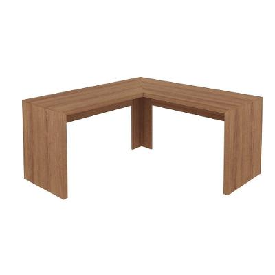 Mesa Angular Para Escritório Home Office Me4116 Mdp Amendoa
