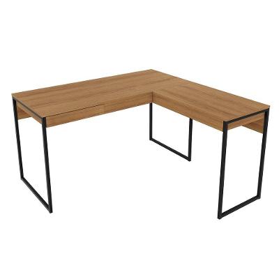 Mesa Angular Para Escritório Mdp preto