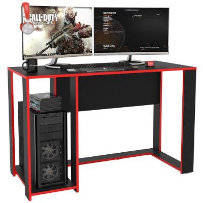 Mesa P/ Computador Notebook Singapura Preto/Vermelho