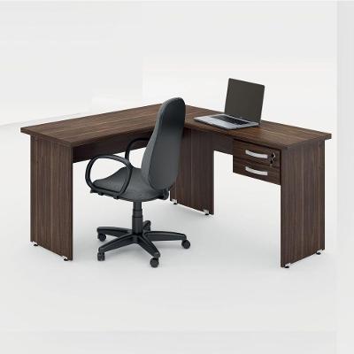 Mesa Em L Escritório Alfama Marrom