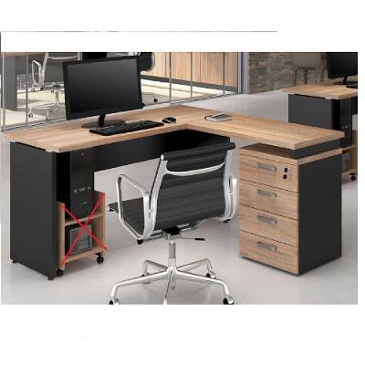 Mesa Escritório Em L Web30 1,20 X 1,50 C/ Gav Calvi / Preto
