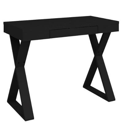 Mesa Para Escritório Escrivaninha Cavalete 01 Gaveta Preto