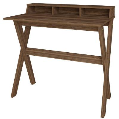 Mesa Para Escritório Escrivaninha Itália A02 Nogal