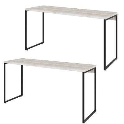 Kit 02 Mesas Escritório E Home Office Aspen 150 Cm C01 Snow