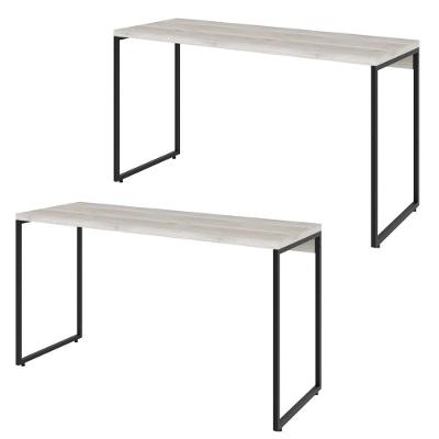 Kit 02 Mesas Escritório E Home Office Aspen 135 Cm C01 Snow