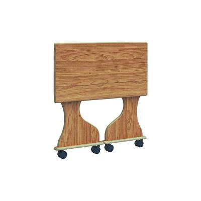 Mesa para Computador Dobrável Rodízios Freijó