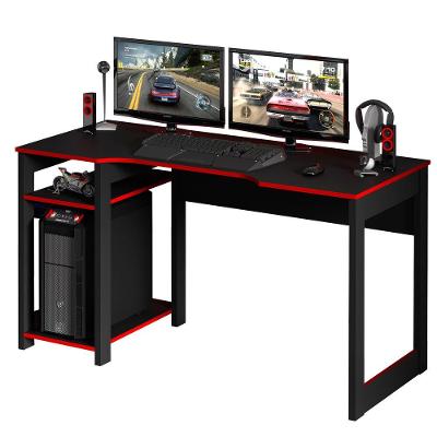Mesa Computador Gamer Preto e Vermelho