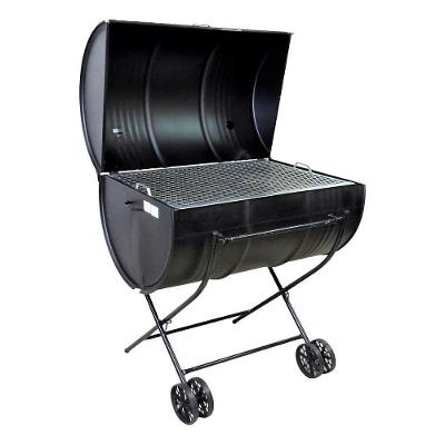 Churrasqueira Brasão Tambor 200l Grelha Carrinho 100x80x55cm.