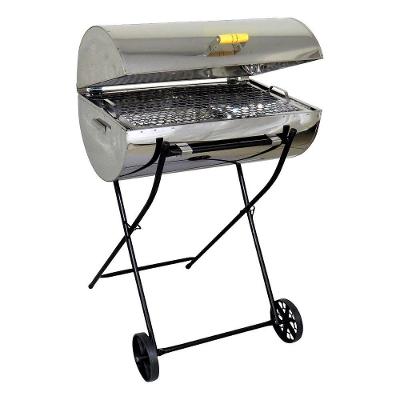 Churrasqueira Brasão Grill Inox Grelha E Carrinho 95X58X35Cm