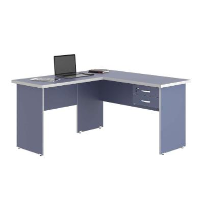 Escrivaninha Em L Com 02 Gavetas Chair Azul