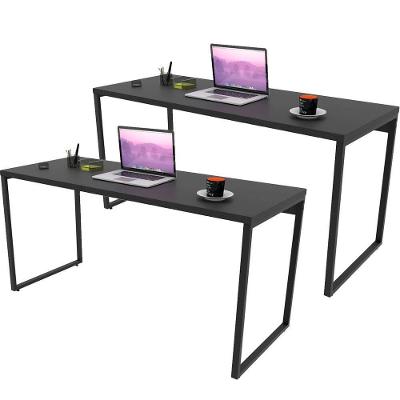Kit 02 Mesas Escritório C01 150Cm Preto Onix