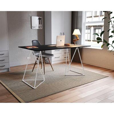 Escrivaninha Mesa Bela Vista Branco E Tampo Preto - Branco
