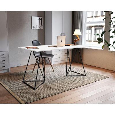 Escrivaninha Mesa Bela Vista Preto E Tampo Branco - Preto