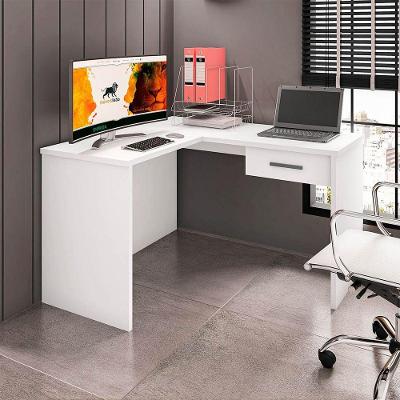 Mesa Escrivaninha Parati L01 Com Extensor E 1 Gaveta - Adj Decor Cor Branco