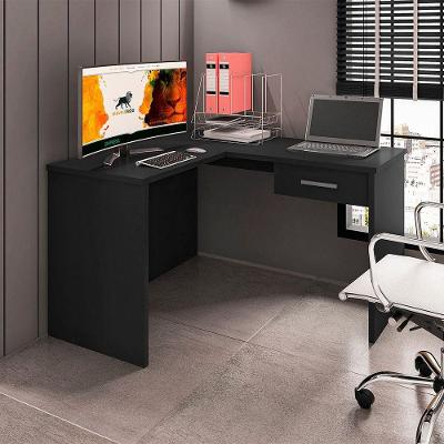 Mesa Escrivaninha Parati L01 Com Extensor E 1 Gaveta - Adj Decor Cor Preto