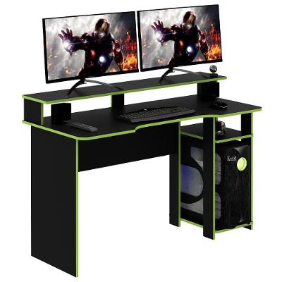 Mesa Para Escritório Me4153 Mdp Preto/Verde