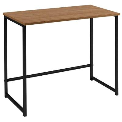 Escrivaninha Phoenix Industrial Daf Móveis 80 Cm (Largura) Tampo Madeira Maciça Castanho Aço Preto