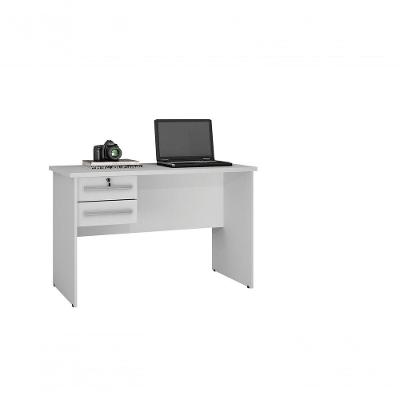 Escrivaninha Mesa 2 Gavetas Com Chave Branco