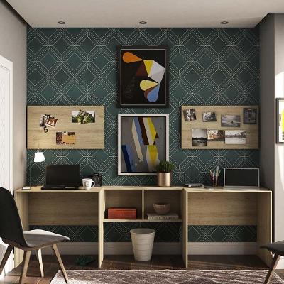 Conjunto Office Com 2 Escrivaninhas, 2 Painéis Avelã Rústico
