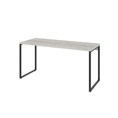 Mesa Office 150X60X75Cm Snow / Est.Preta Snow / Est.Preta