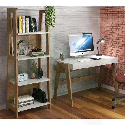 Conjunto Escrivaninha Com Estante Hanover Off White