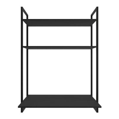Escrivaninha Suspensa Estilo Industrial Tokyo - Fit Mobel Cor Preto
