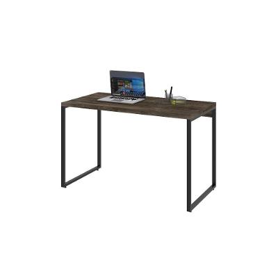 Mesa Office 120X60X75Cm Carvalho Dark / Est.Preta