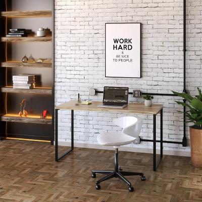 Mesa Office 135X60X75Cm Carvalho / Est.Preta