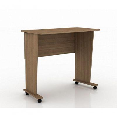 Mesa Com Rodizio Para Escritório Me4117 Mdp Amendoa