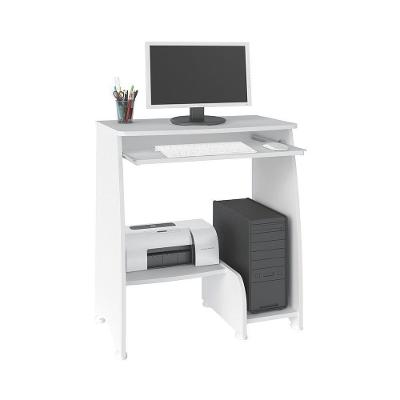 Escrivaninha Para Computador Pixel Branco Com 3 Prateleiras