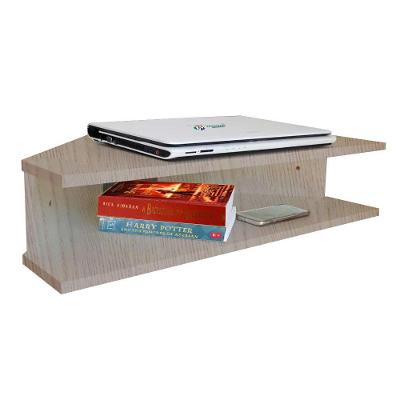 Mesa Notebook Suspensa Canto Madeirado Em Mdf