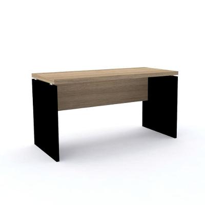 Mesa De Escritório Pé Painel Pe40 Em Mdp 90 X 60 Cm Noce Naturalle Base Preta