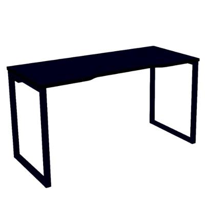 Mesa Gamer Retangular Home Office 134 X 60 Cm Pé Tubular Preto Com Borda Preta