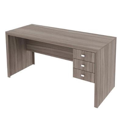 Mesa Escritório Com 3 Gavetas Me4113 Carvalho - Tecnomobili