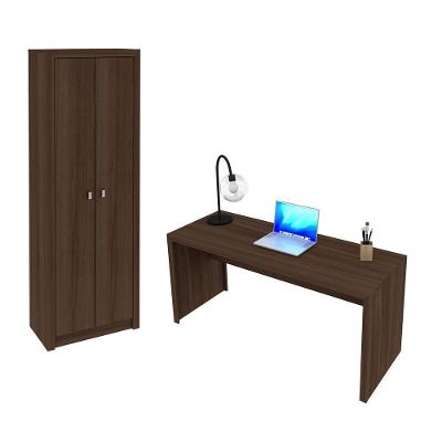 Escritório Mesa Para Computador Simplesgvs Armário Carvalho