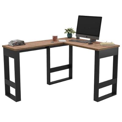 Mesa Para Computador Em L Chess F04 Preto/Solanum - Mpozenato