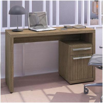 Mesa De Escritório Escrivaninha 1 Gaveta 1 Porta Nogal 1,20m