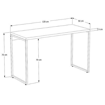 Mesa De Escritório Escrivaninha 120cm Dynamica Industrial C08 Branco Chess