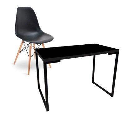 Escrivaninha e Cadeira Eiffel Charles Eames Preto