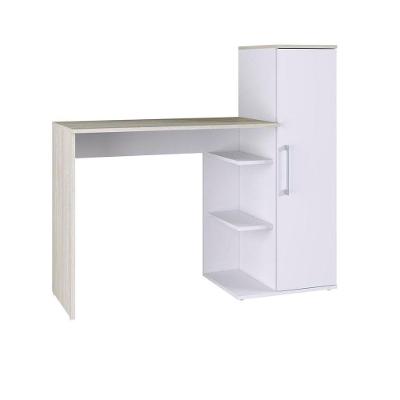 Mesa Escrivaninha 1 Porta Estilare Móveis Branco Com Off White