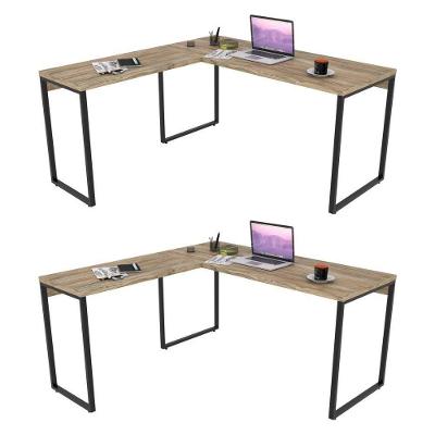 Kit 2 Mesas De Escritório Office Em L 150X150Cm Carvalho