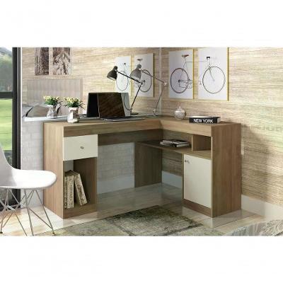 Mesa Para Computador Nilo Buriti/off White Buriti/off White