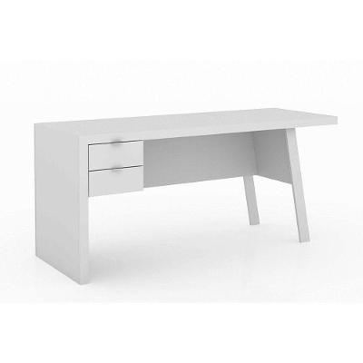 Mesa para Escritório com 02 Gavetas Branco Tecno Mobili