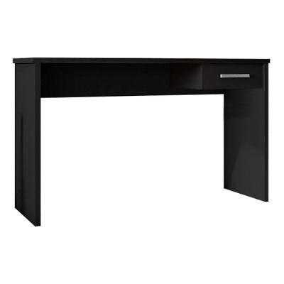 Mesa para Escritório com Gaveta Emma Preto Texturizado