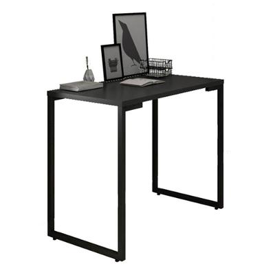 Escrivaninha Porto 90cm Pés Metálicos - preto