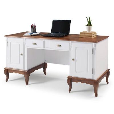Escrivaninha Antique 2 Gavetas e 2 Portas Cor Imbuia Verniz