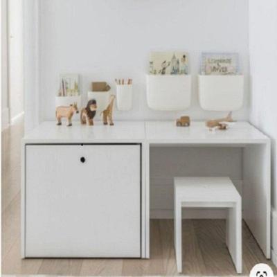 Escrivaninha Infantil Com Baú E Banquinho 100% Mdf